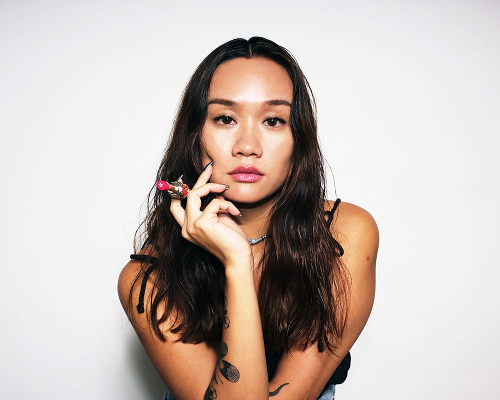 Min wears YSL Beauty Rouge Volupté Rock’N Shine in 9 Fuchsia Drums